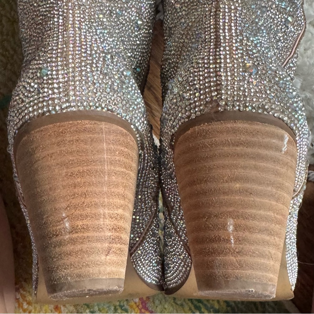 ✨Rhinestone Cowgirl Boots – Size 10 – Worn Once on a Night to Remember✨ - Picture 5 of 8